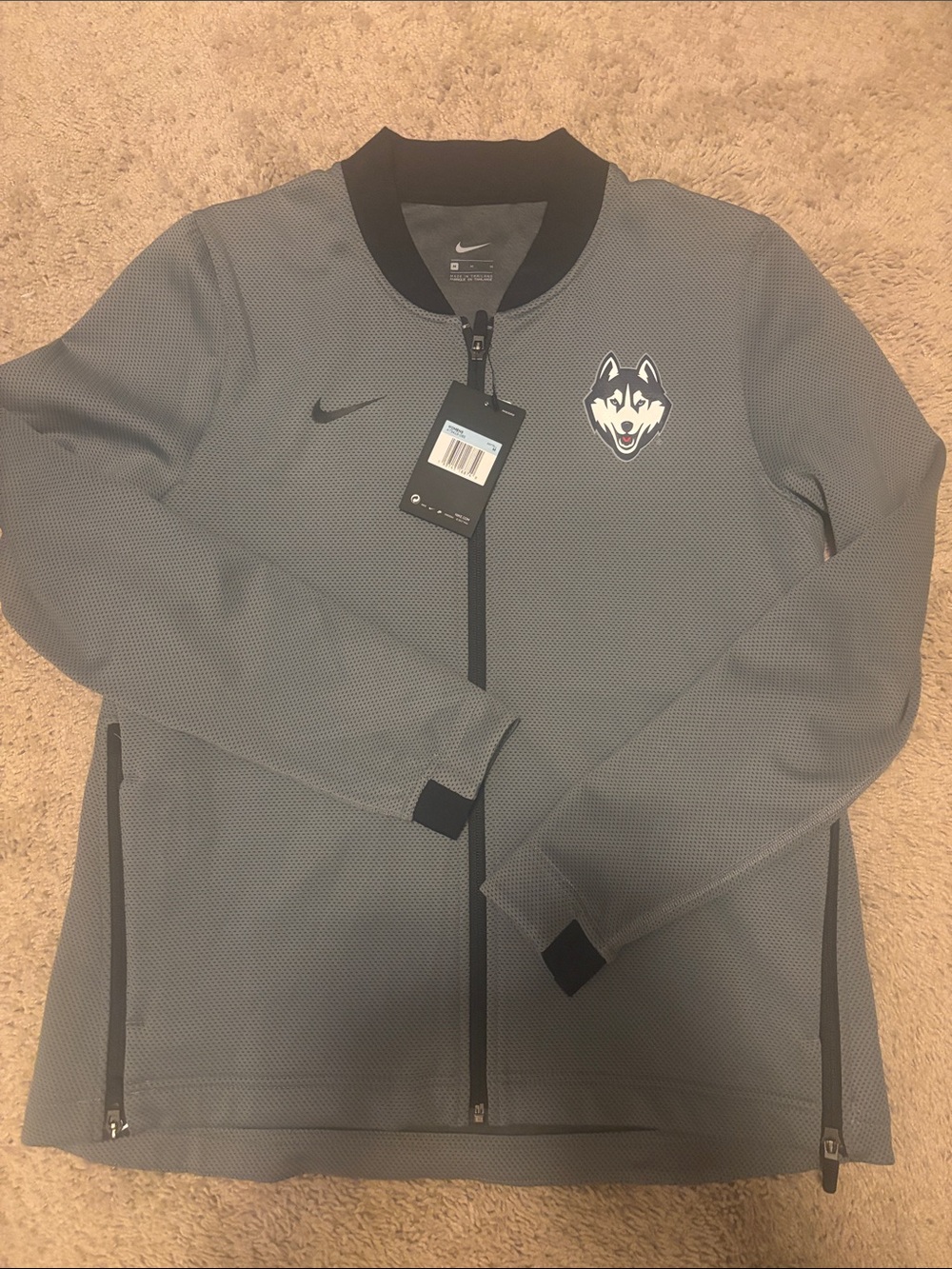 Nike Grey Huskies Zip-Up Track Jacket